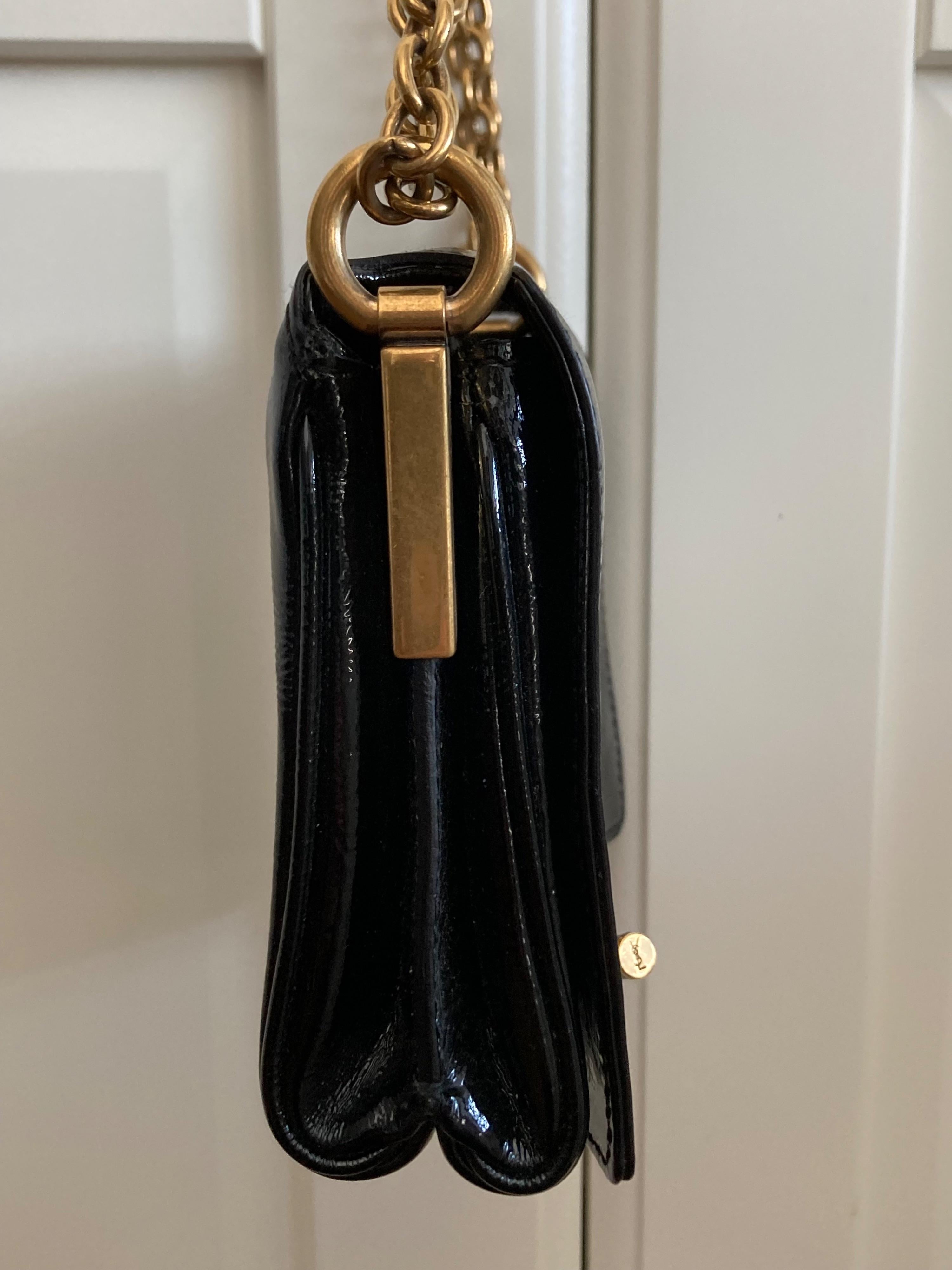 Saint Laurent Vintage Black Leather Flap Bag