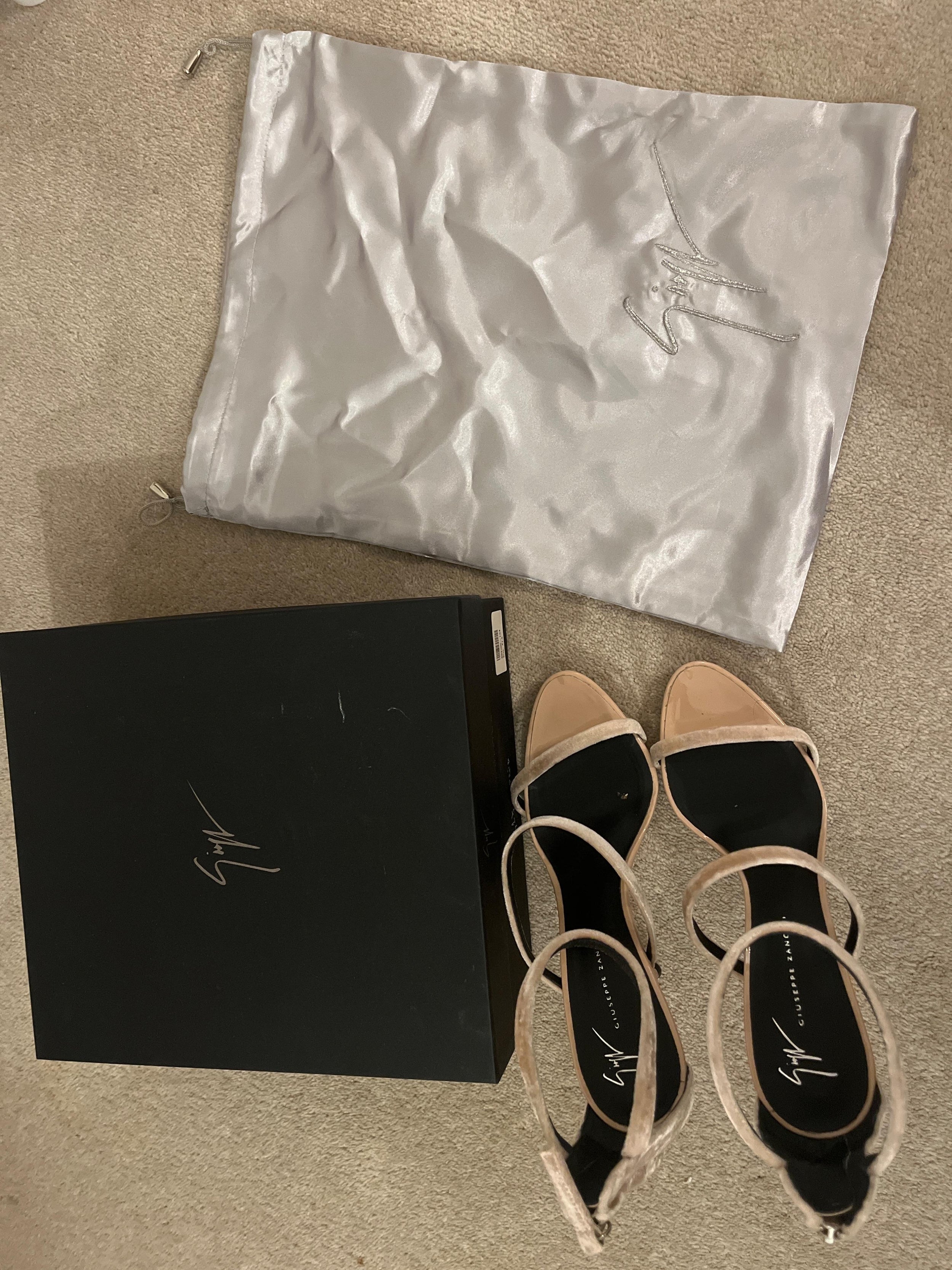 Giuseppe Zanotti Dusty Pink Velvet Harmony Heels
