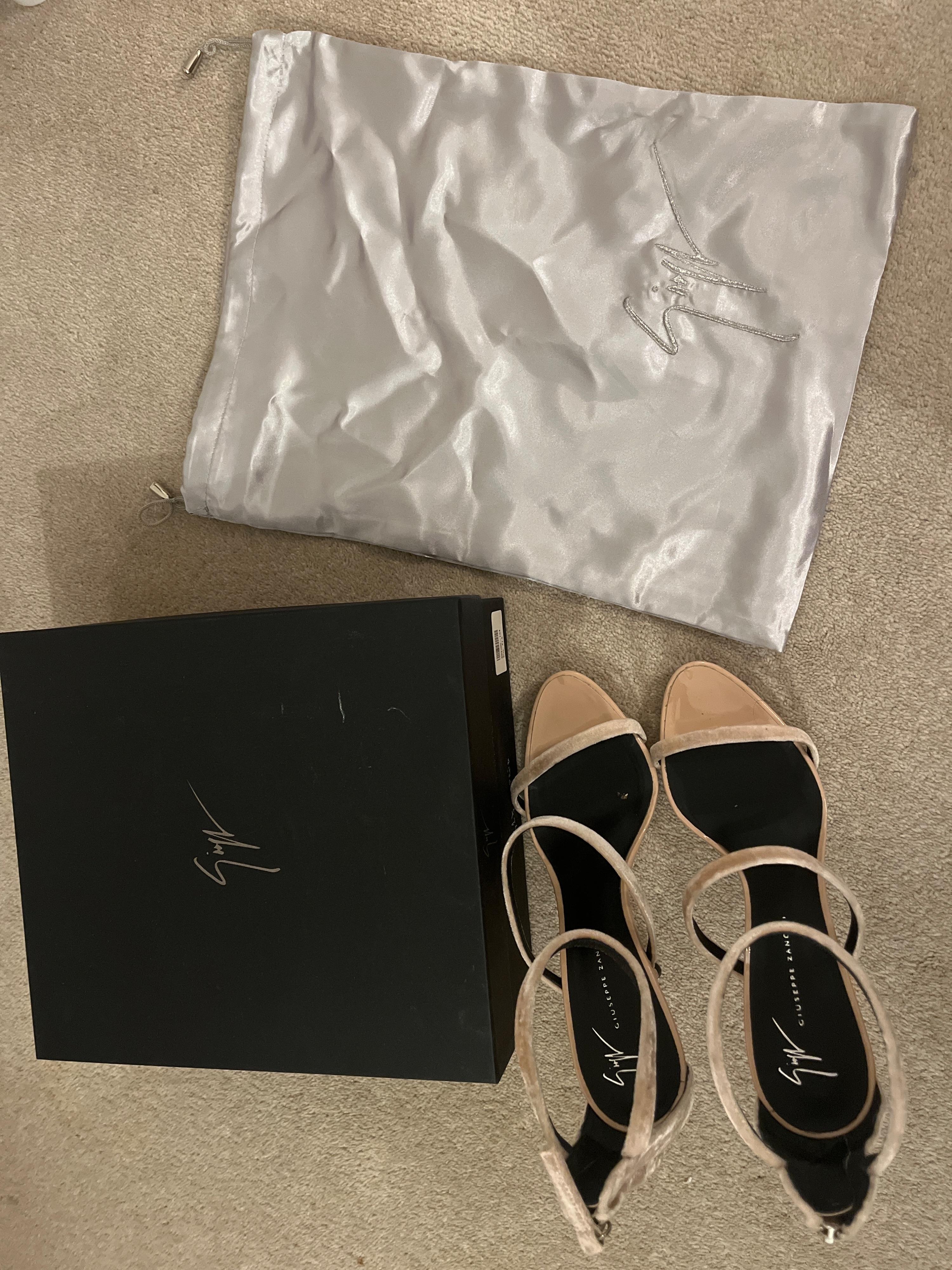 Giuseppe Zanotti Dusty Pink Velvet Harmony Heels