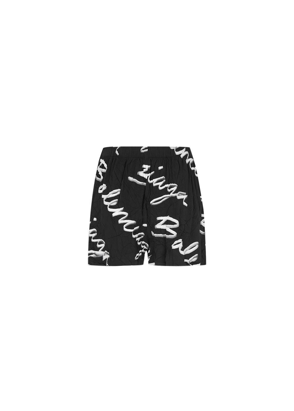 Black cotton Script boxer shorts