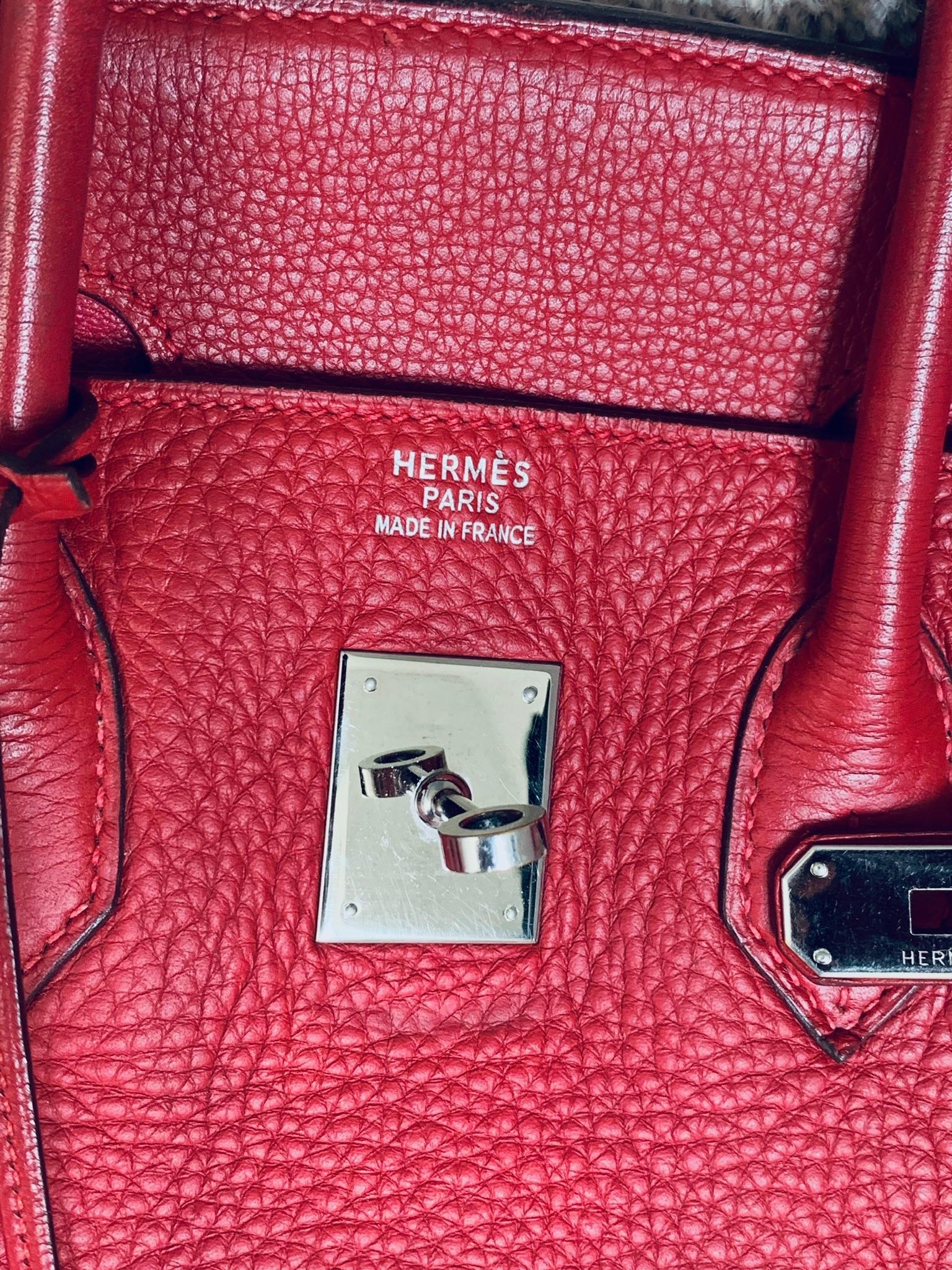 Red Togo Leather Birkin 35 PHW