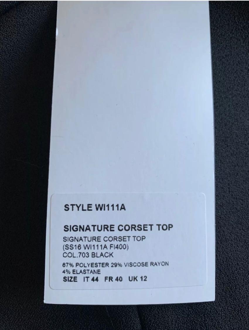 Chayalan Signature Black Bustier - Seen on Jodie Comer in Killing Eve