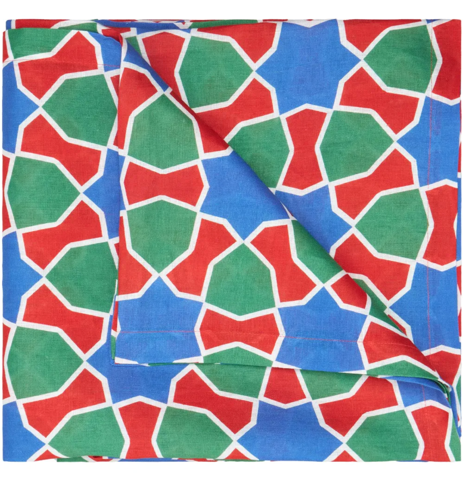 Cabana Tiles Linen Tablecloth
