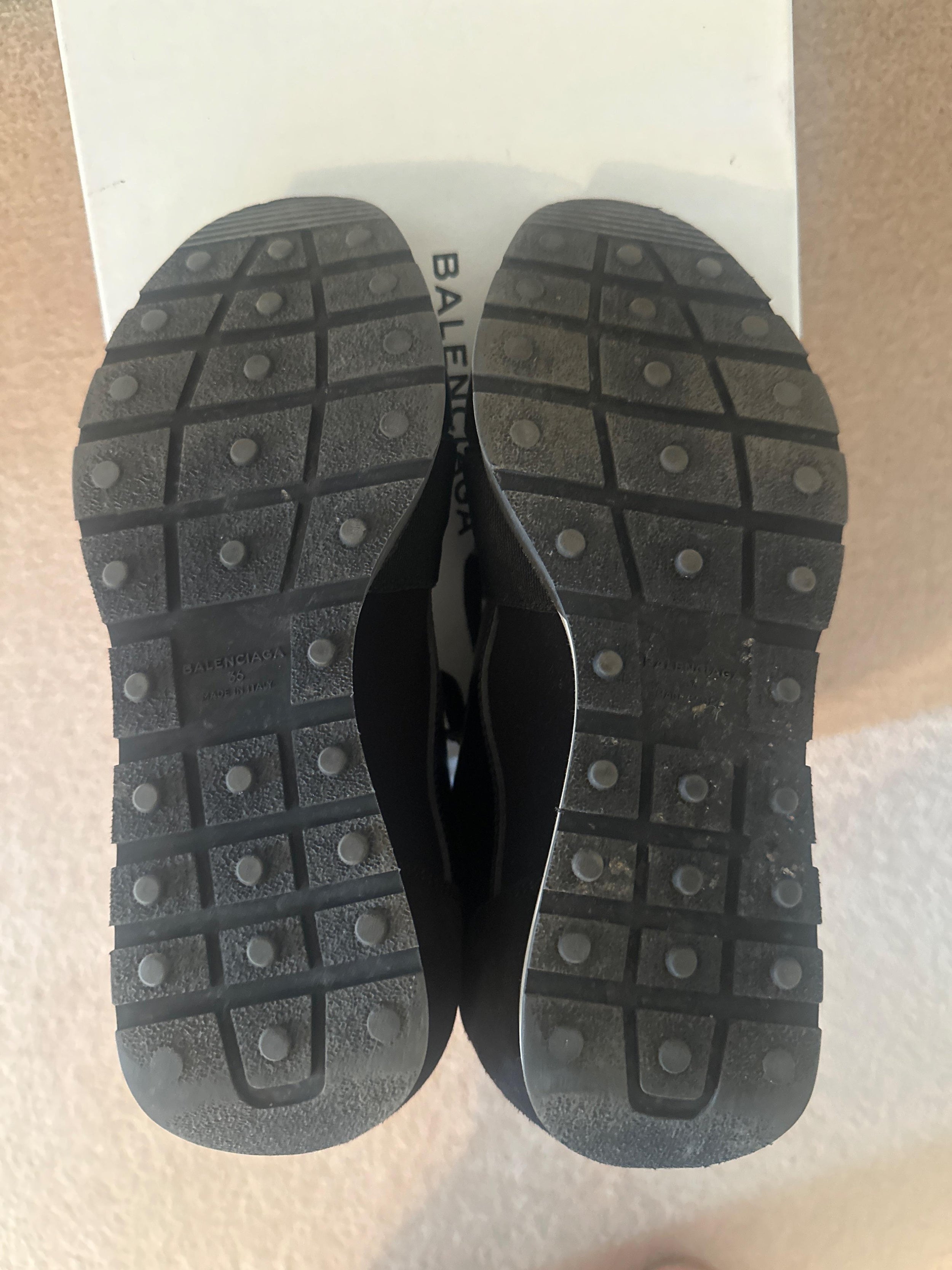 Balenciaga Black Race Runner Sneakers