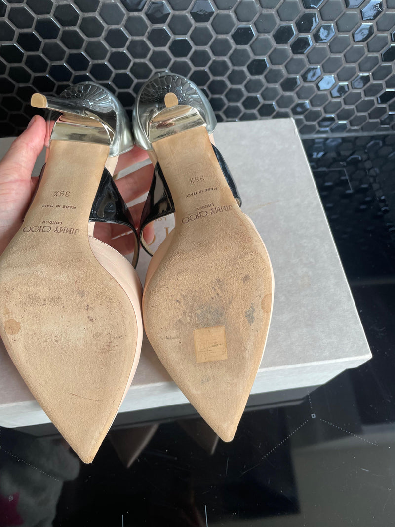 Jimmy Choo Tri ColourAnkle Strap Pumps