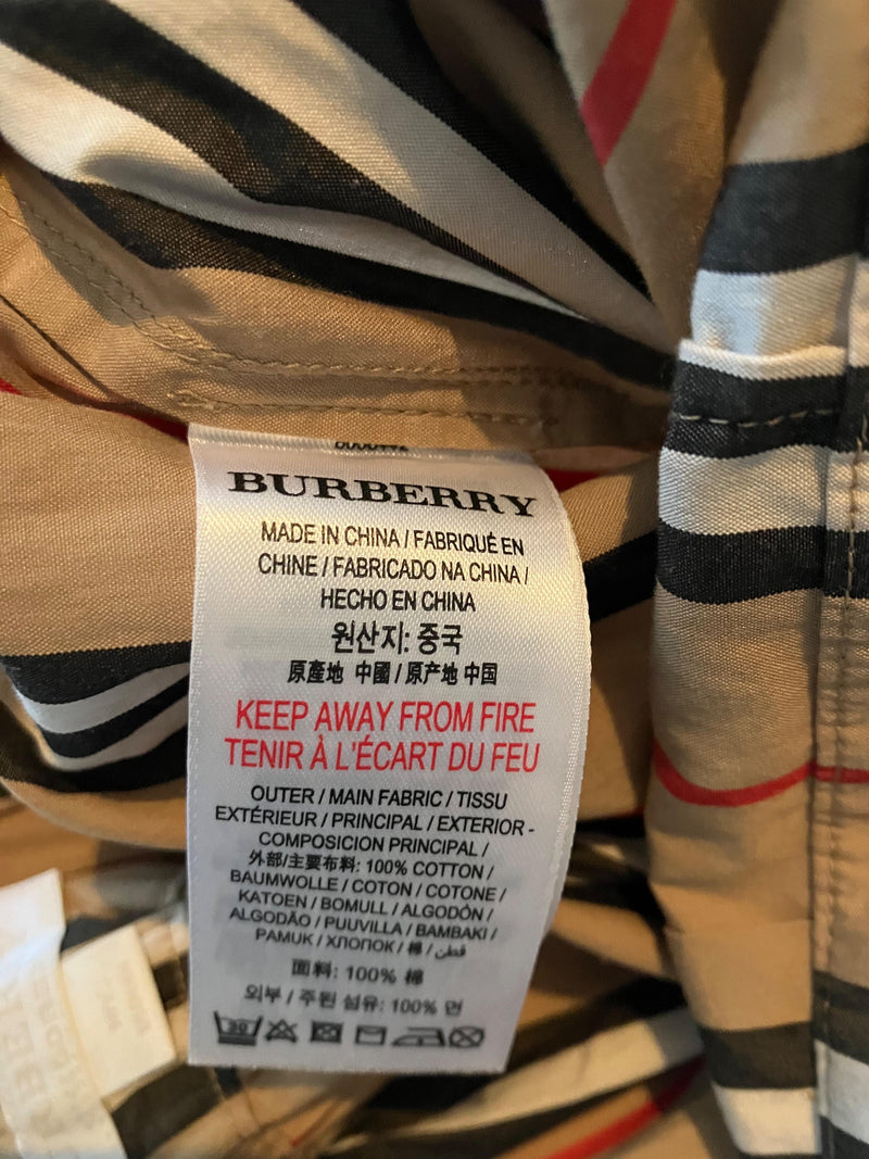 Burberry Kids Striped High Waisted Trousers