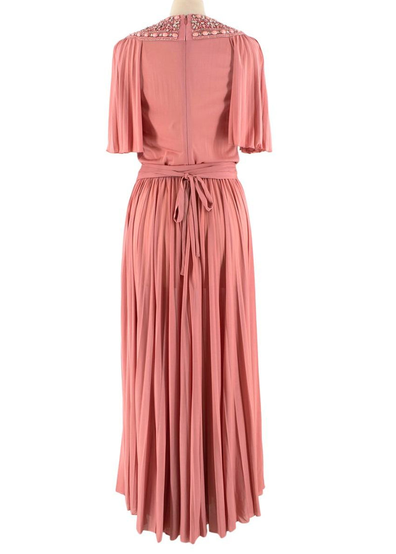 Zuhair Murad Pink Chiffon Embellished Gown