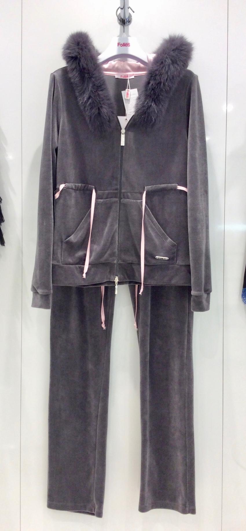 Blumarine Limited Edition Fox Fur & Velour Tracksuit