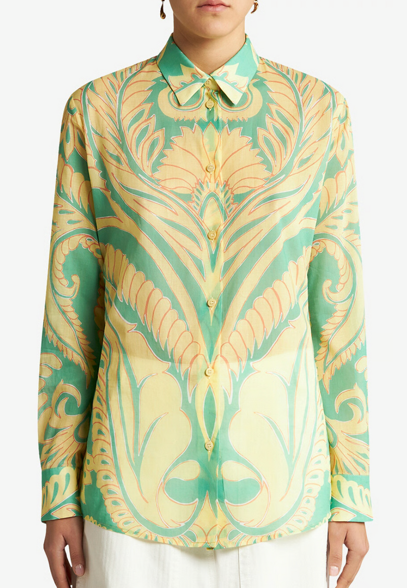 Etro  Abstract-Print Cotton Shirt