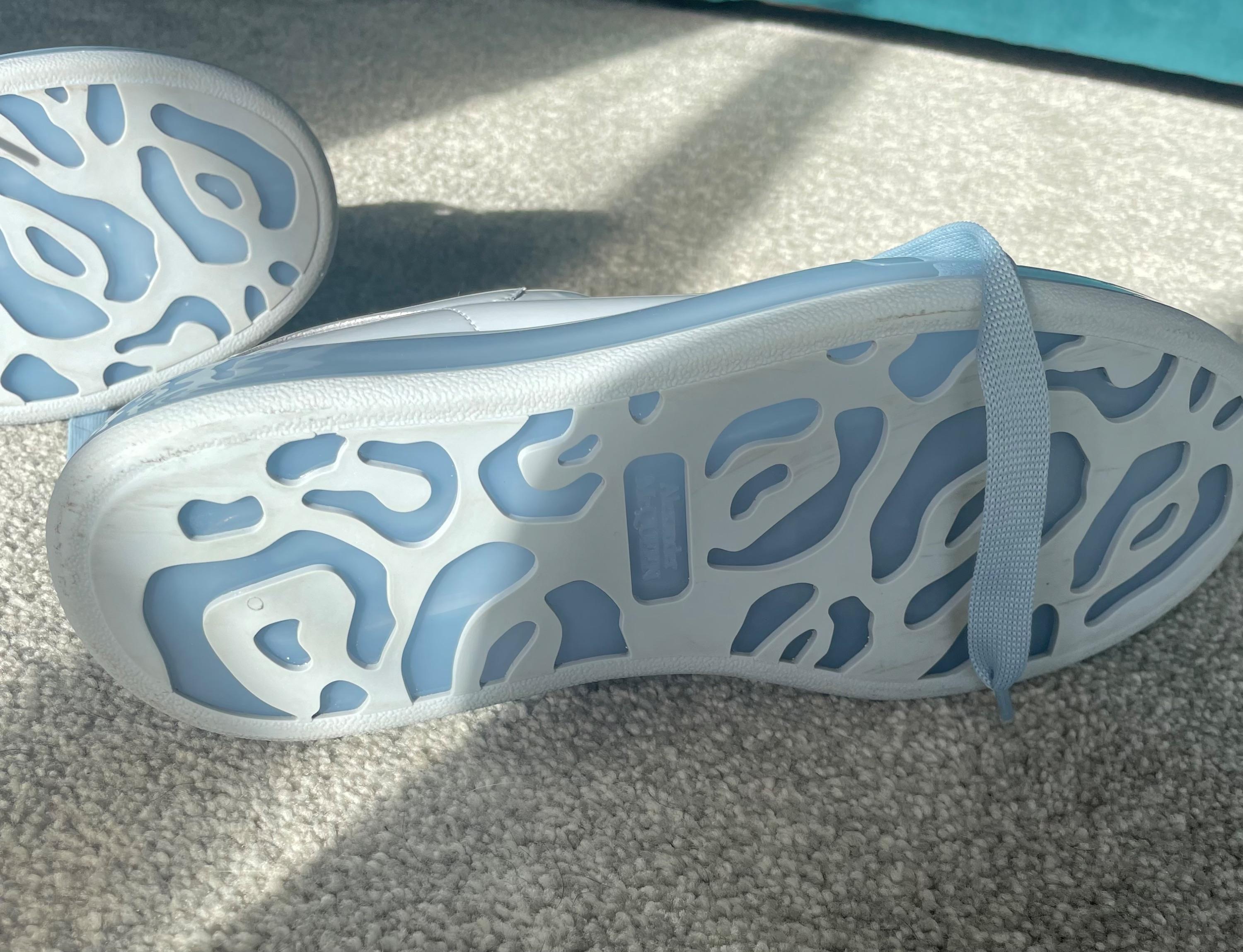 Spring Blue Oversized Transparent Sole Sneakers