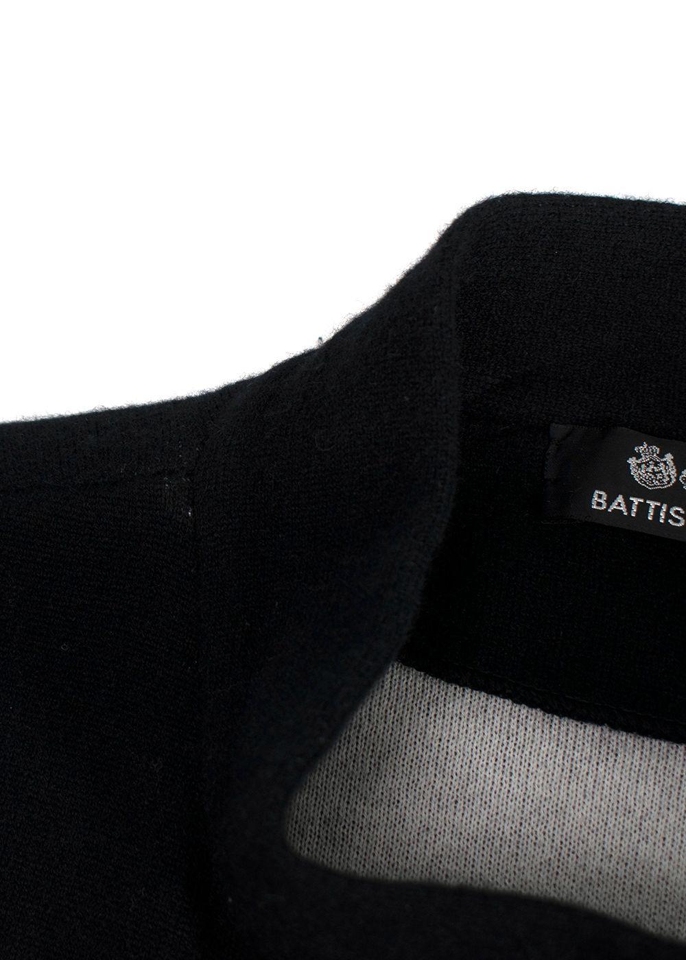 Battistoni Black Cashmere Long Coat
