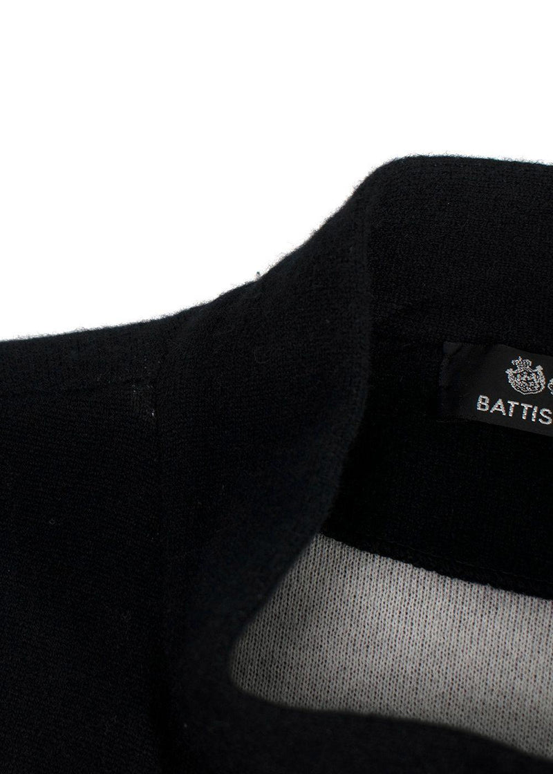Battistoni Black Cashmere Long Coat
