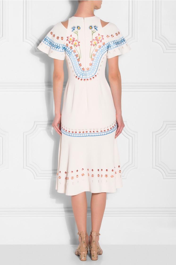 Temperley London Cream Embroidered Juniper Dress