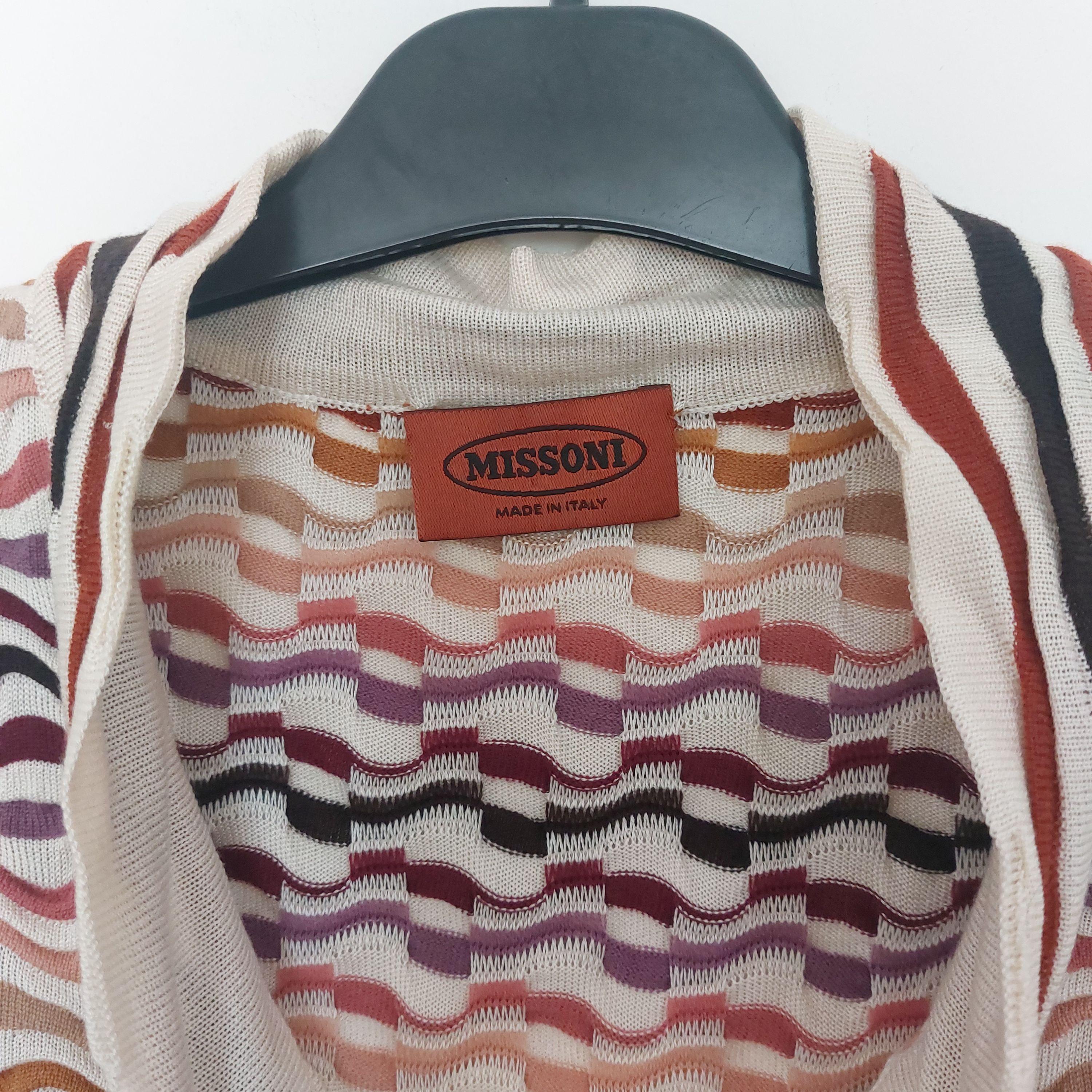 Multicoloured Abstract Knit Tie Blouse