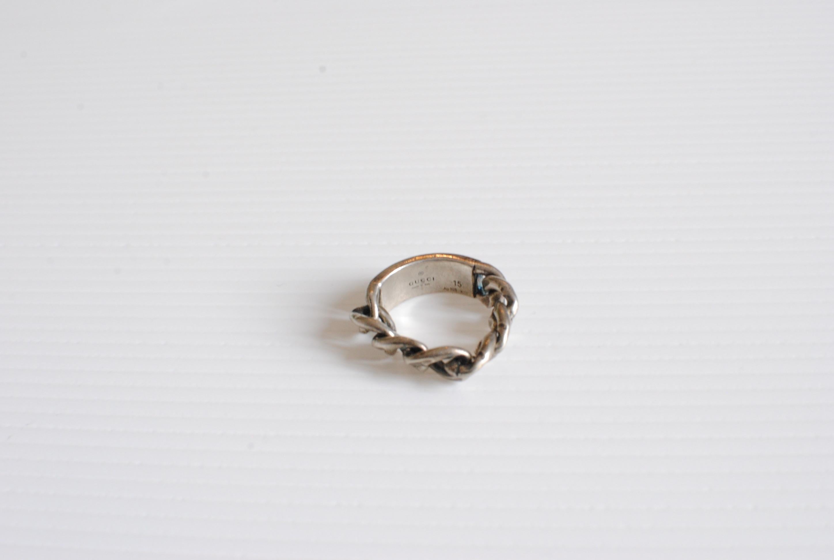 Gucci Silver Chain Link Ring