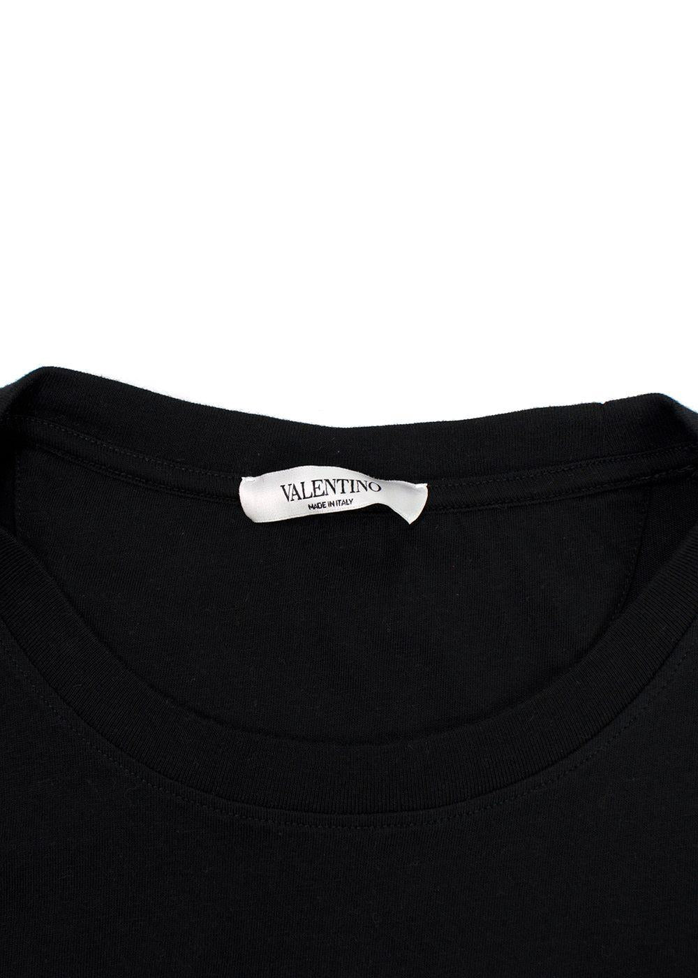 Valentino Black & Red VLTN Logo T-Shirt