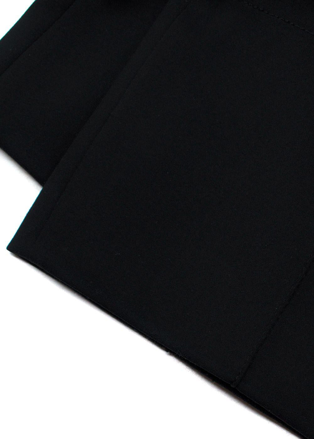 The Row Black Stretch Straight Leg Trousers