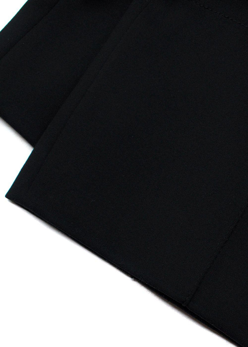 The Row Black Stretch Straight Leg Trousers