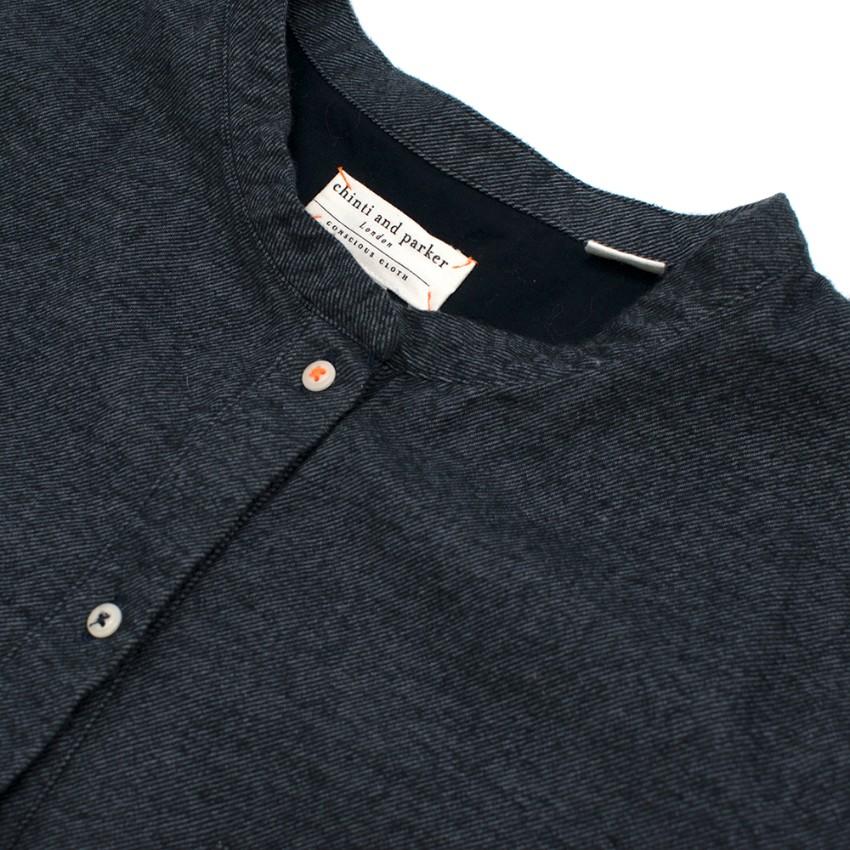 Chinti and Parker Blue Denim Flannel Organic Cotton Shirt