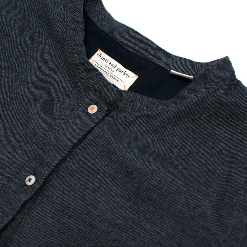 Chinti and Parker Blue Denim Flannel Organic Cotton Shirt