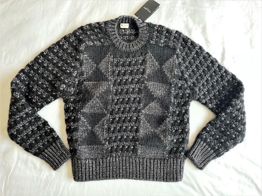 Saint Laurent Lurex Knit Mohair Wool Blend Jumper