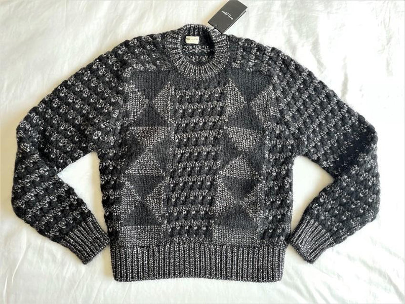 Saint Laurent Lurex Knit Mohair Wool Blend Jumper