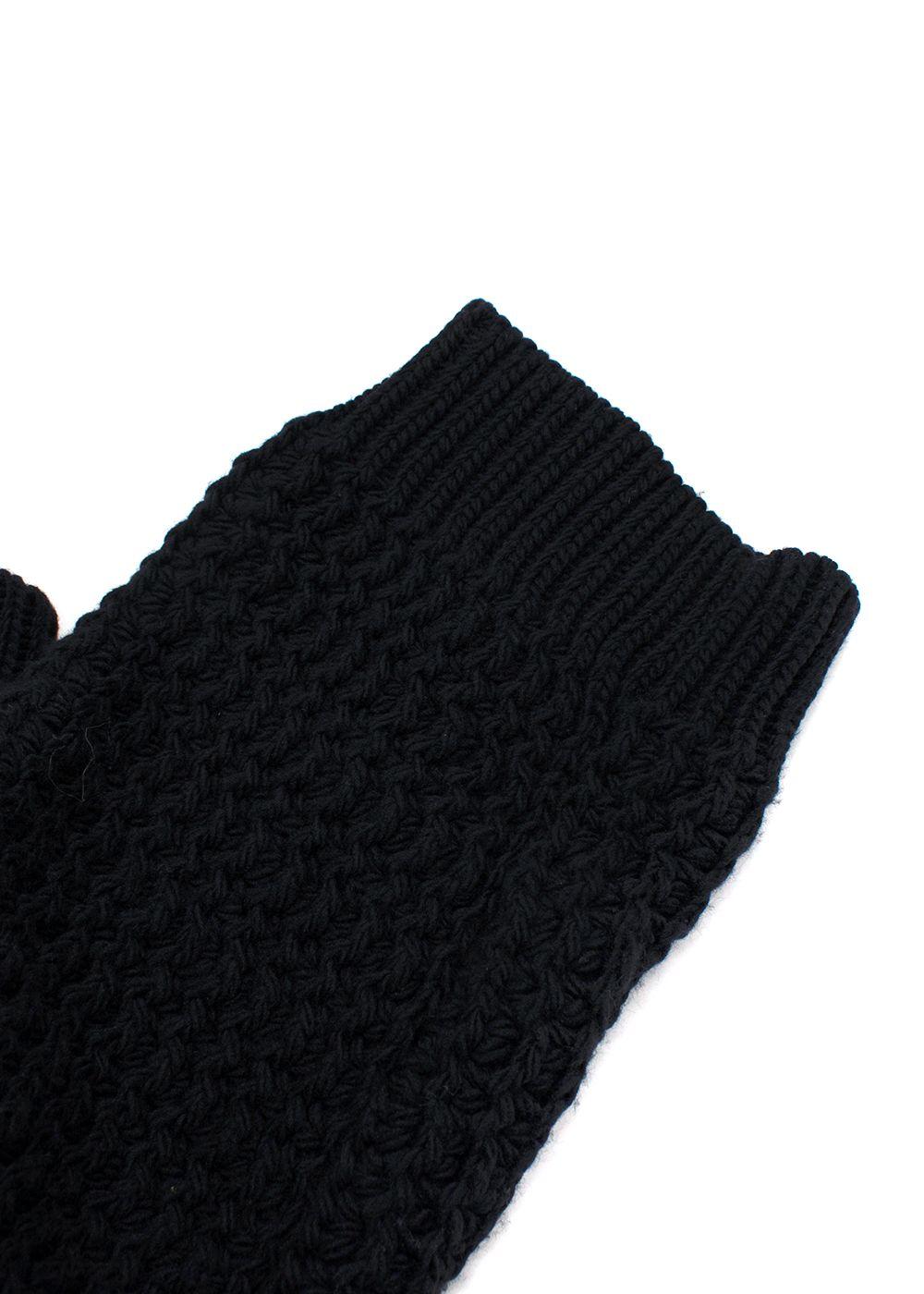 Chanel Black Longline Wool Cardigan with Embellished Button Detail