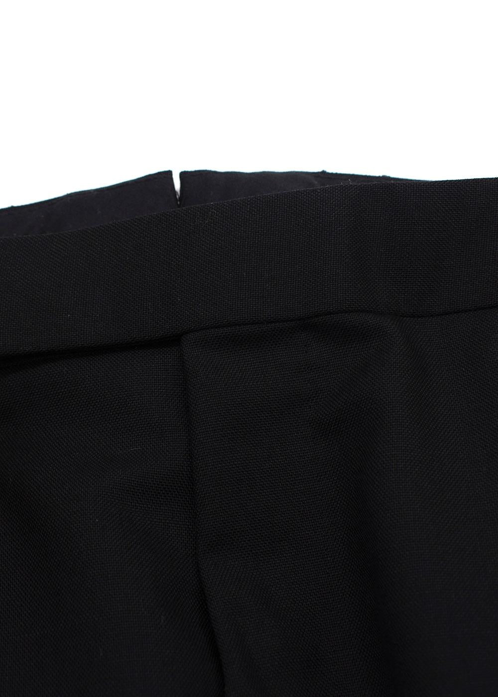 Kingsman Black Wool Blend Suit Trousers