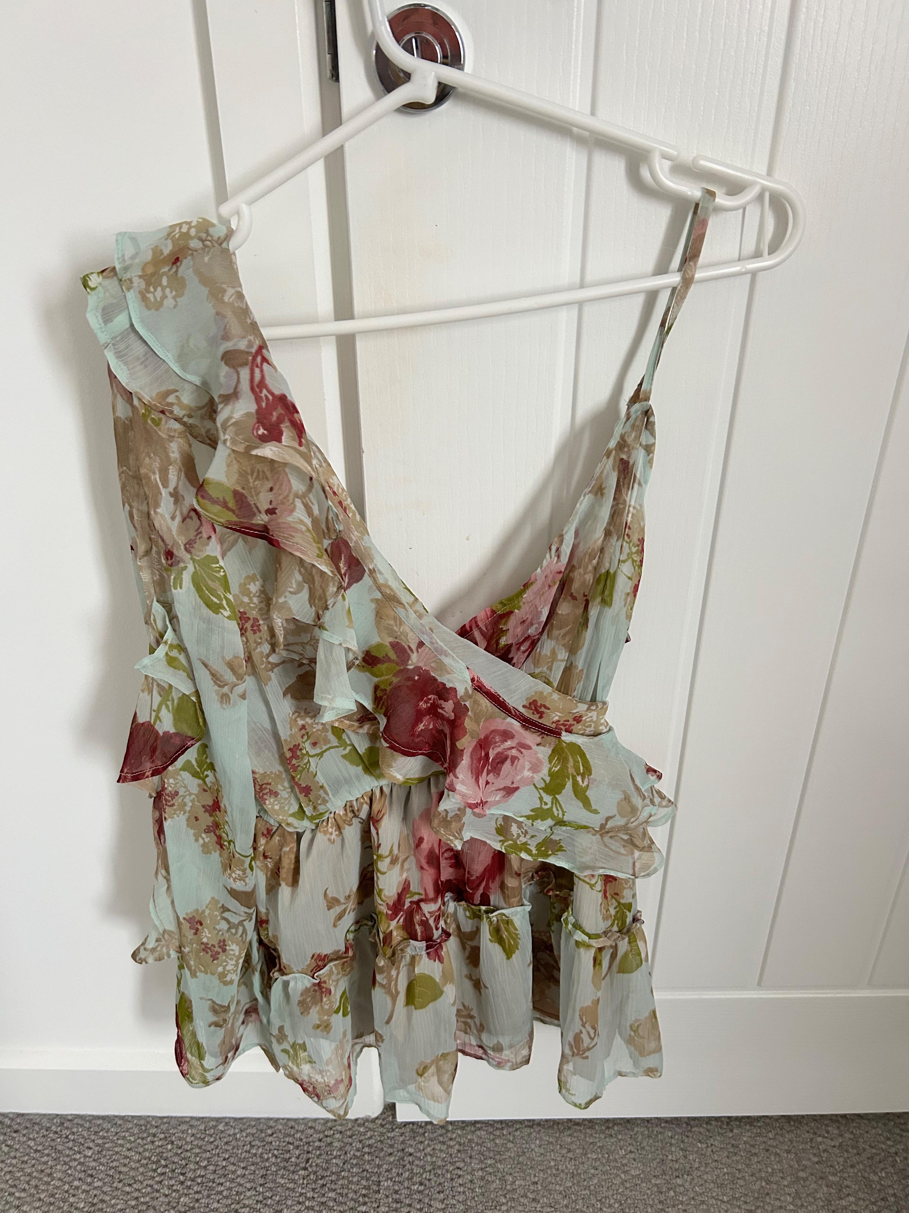 Walter Baker Floral One Shoulder Blouse