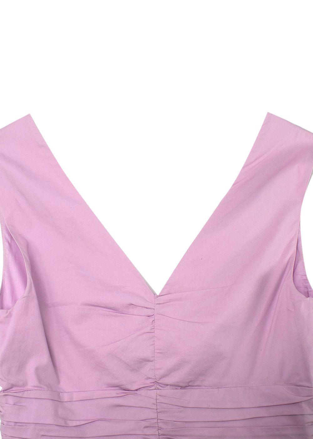 Staud Lavender  Gloria Stretch-Cotton Poplin Maxi Dress