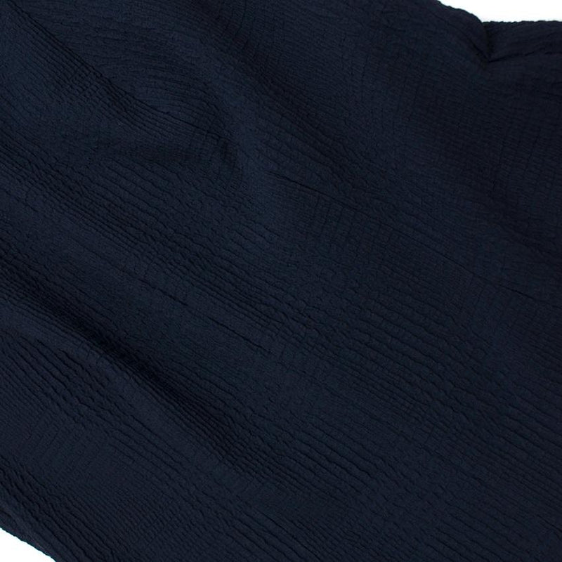 Talbot Runhoff Navy Jacquard Sleeveless A-line dress
