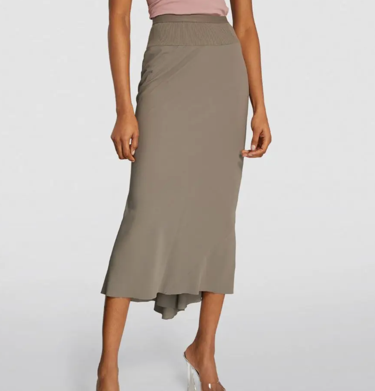 Rick Owens  Lido Midi Bias Skirt -