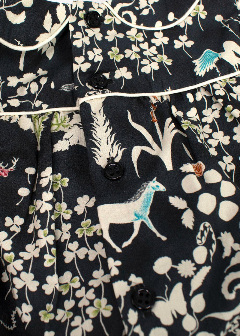 Bonpoint Baby 6m Black Floral Dress