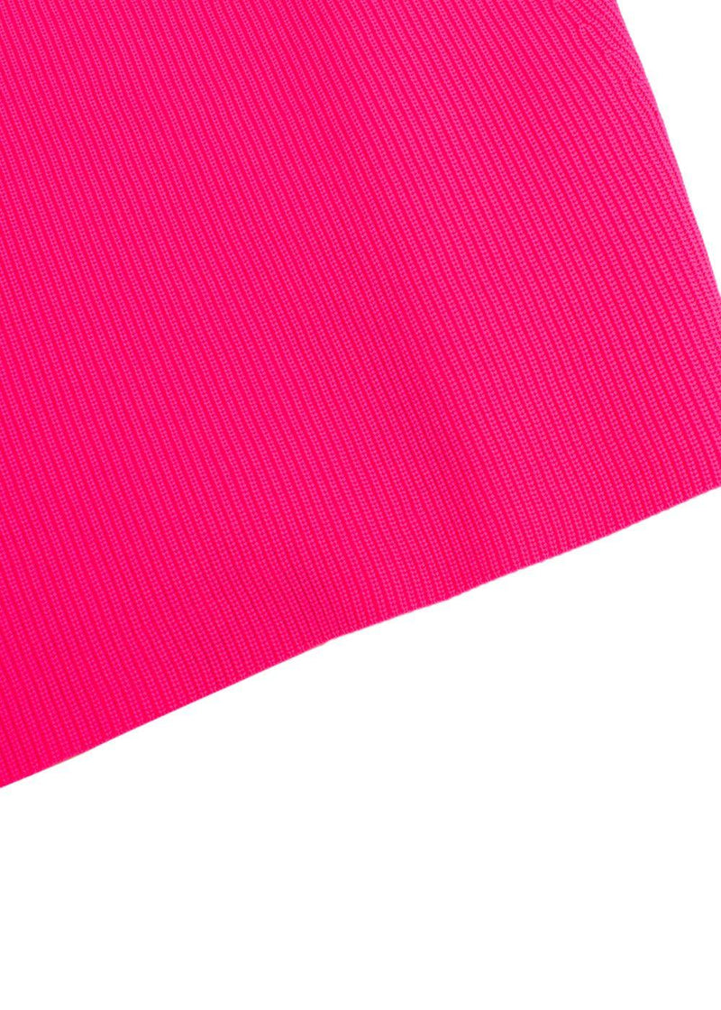 Helmut Lang Bright Pink Essential Crop Cardigan and Mini Skirt Set