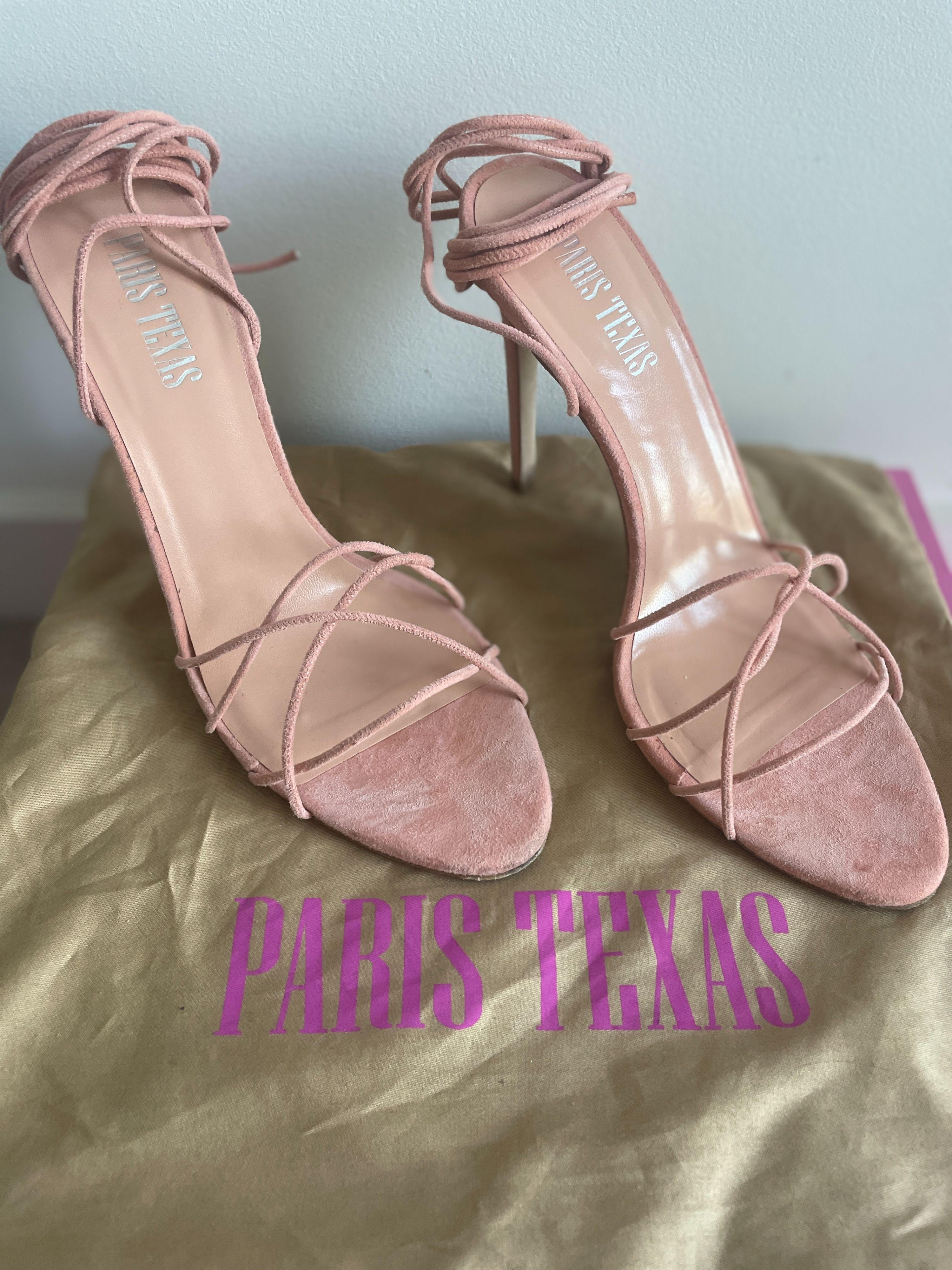 Paris Texas Pink Suede Nicole Sandals