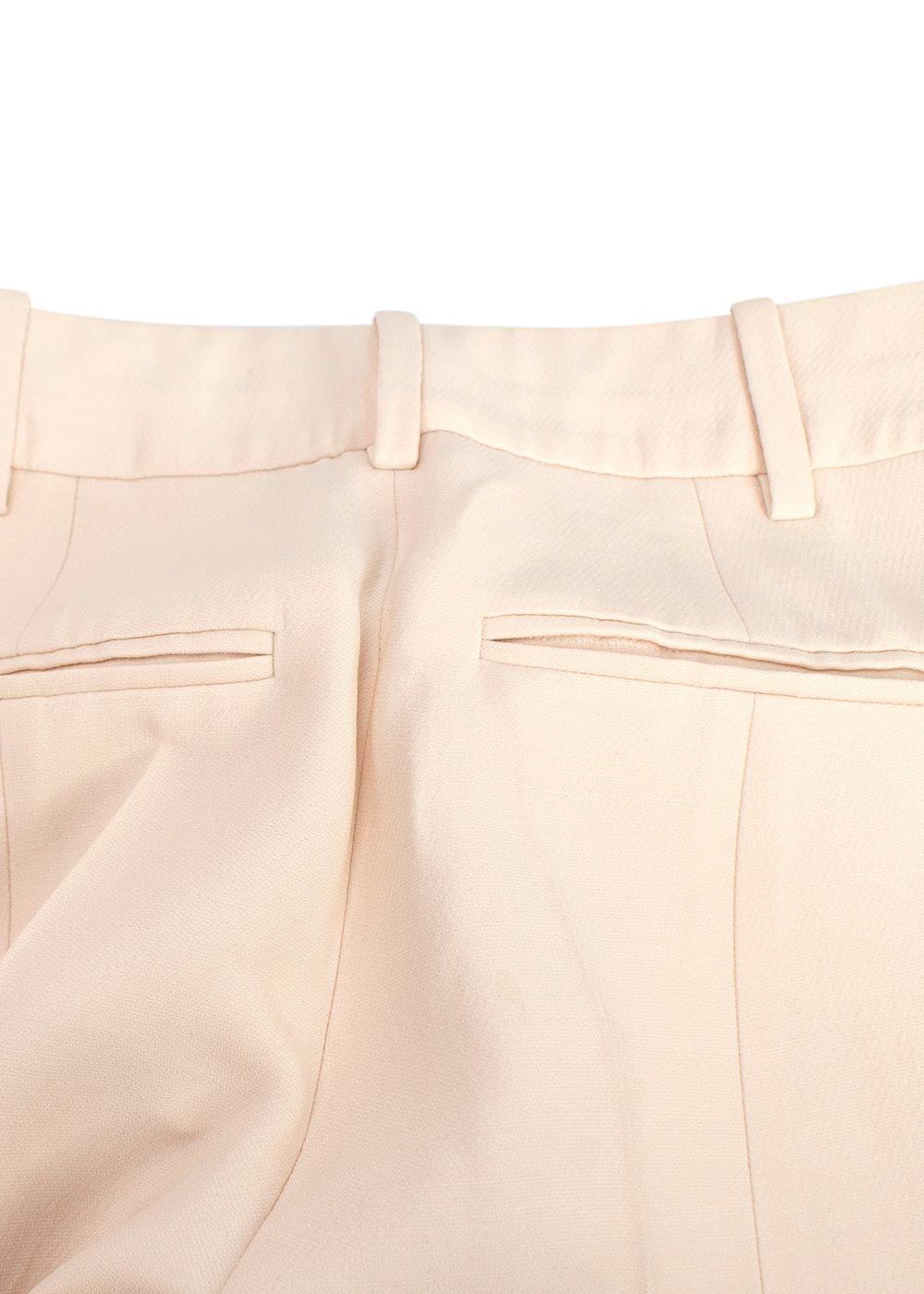 Valentino Cream Tailored Cropped Trousers