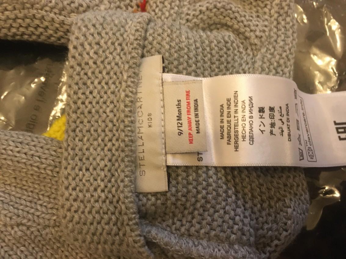 Stella McCartney Grey Organic Cotton & Wool Botties & Hat