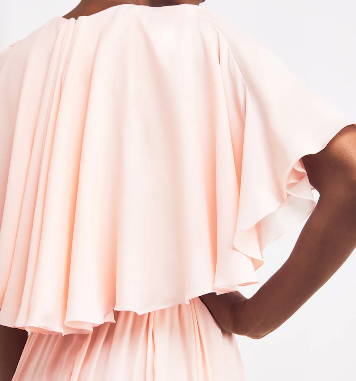 Giambattista Valli Crepe Cape-Overlay Midi Dress