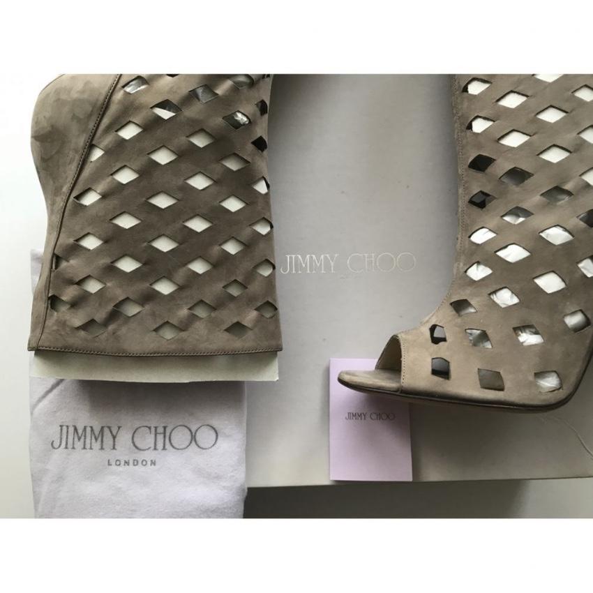 Jimmy Choo Suede Cut-Out Booties