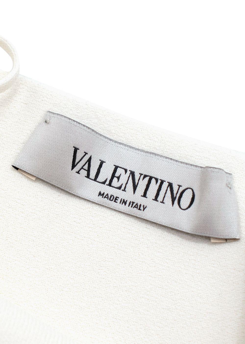 Valentino Fine Knit White Strappy Vest