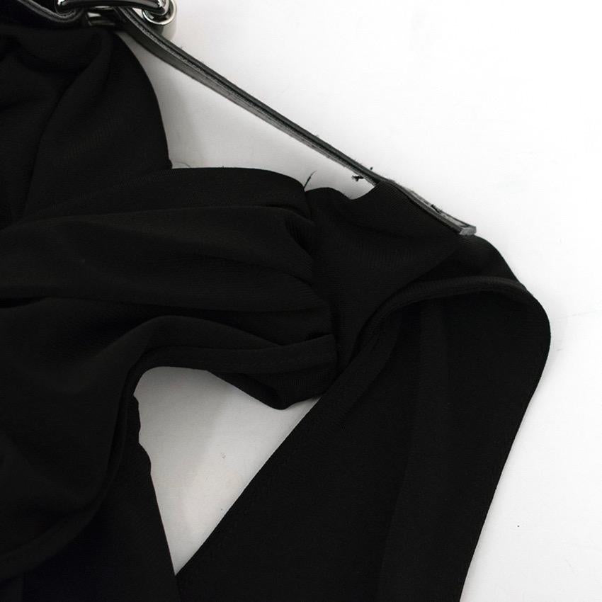 Michael Micheal Kors Black Buckle Top