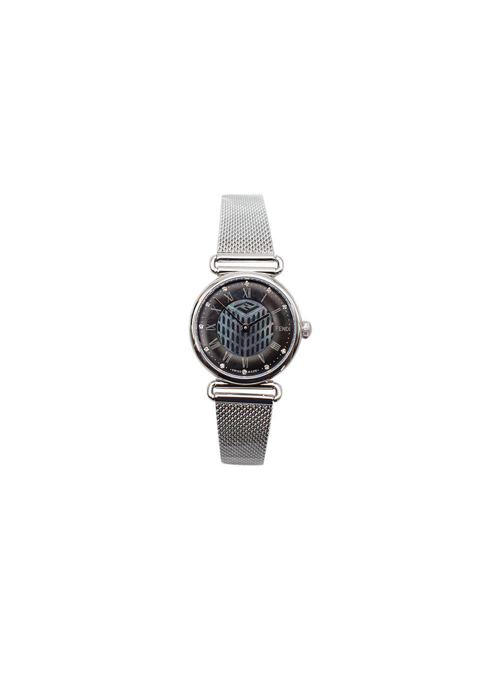Fendi Palazzo Diamond Marker Mesh Strap Watch