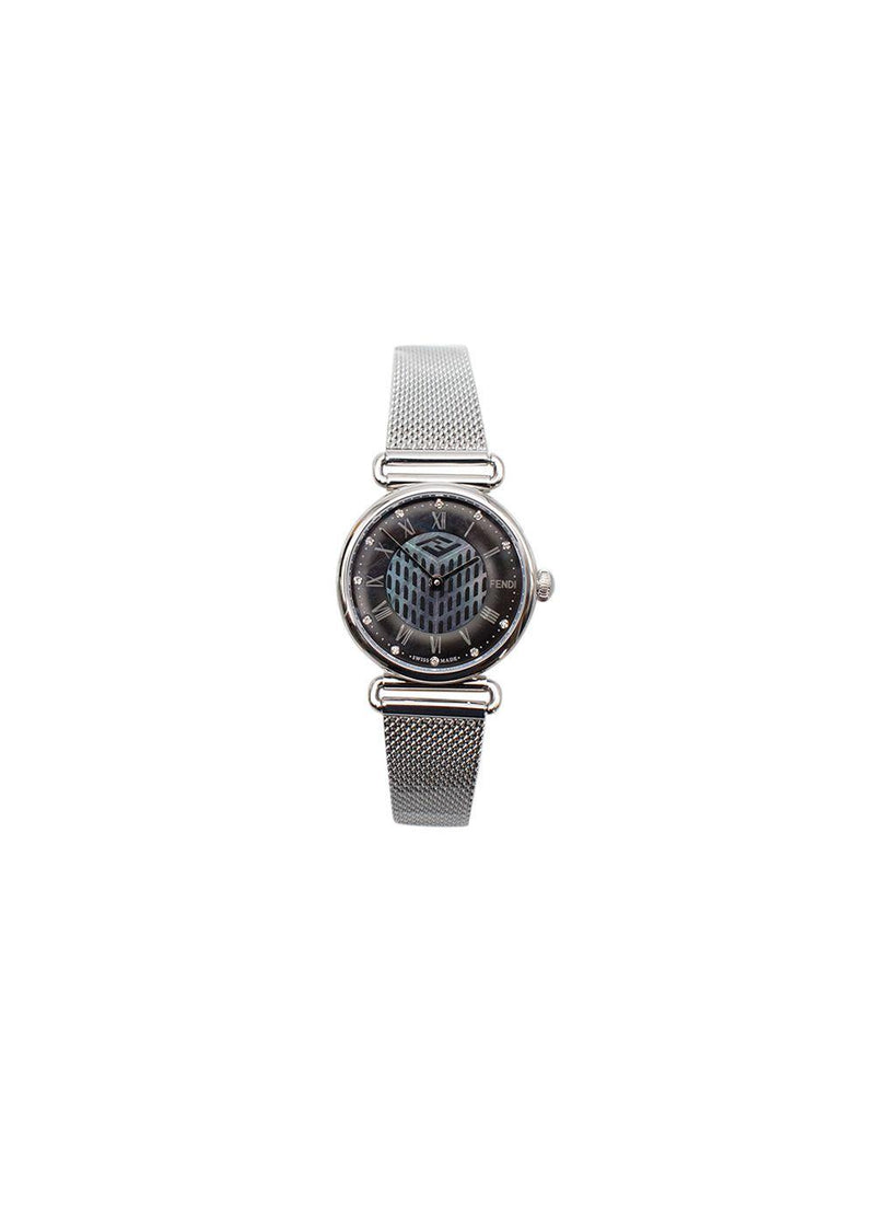 Fendi Palazzo Diamond Marker Mesh Strap Watch