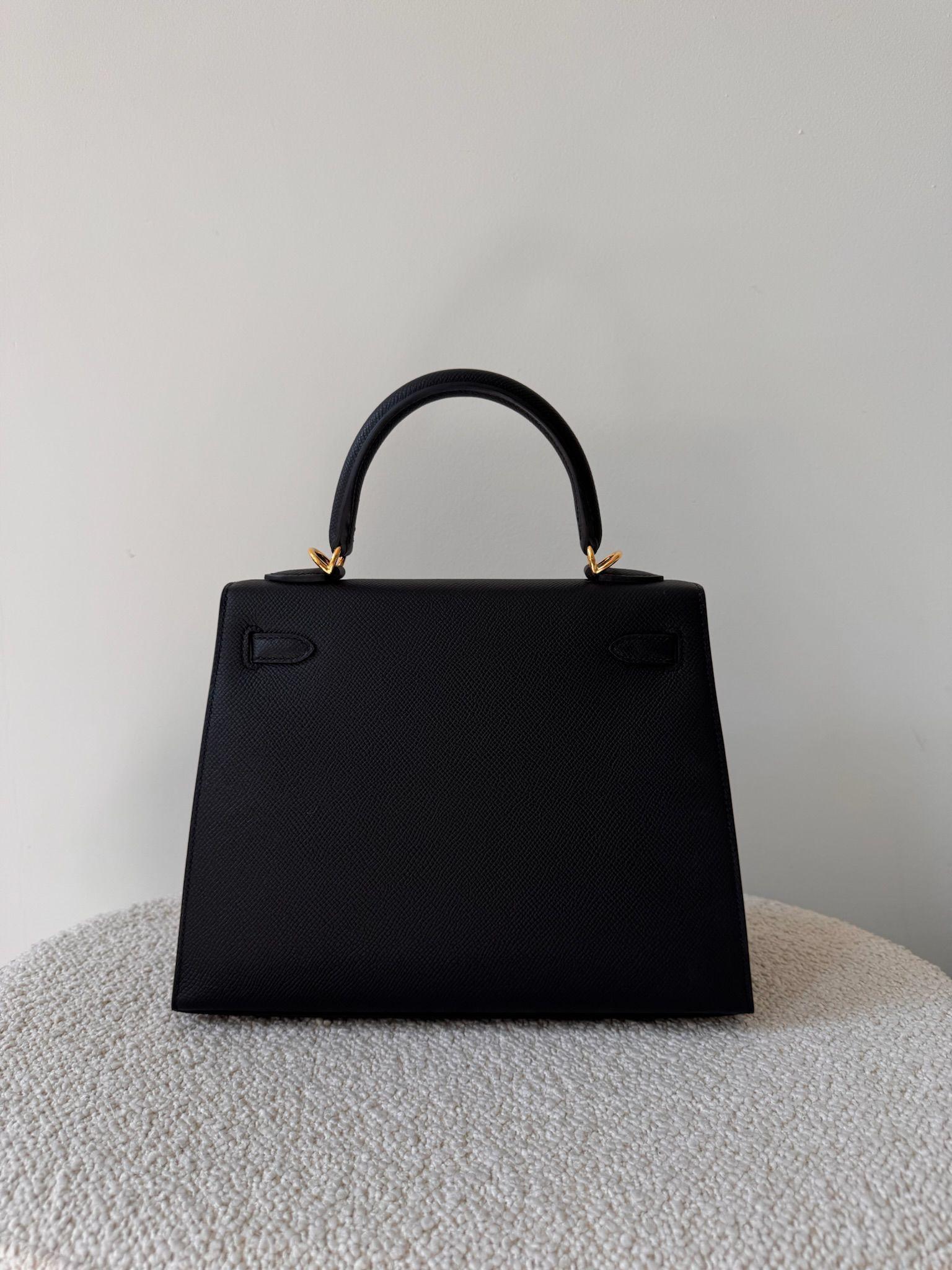 Kelly 25cm Black Epsom GHW