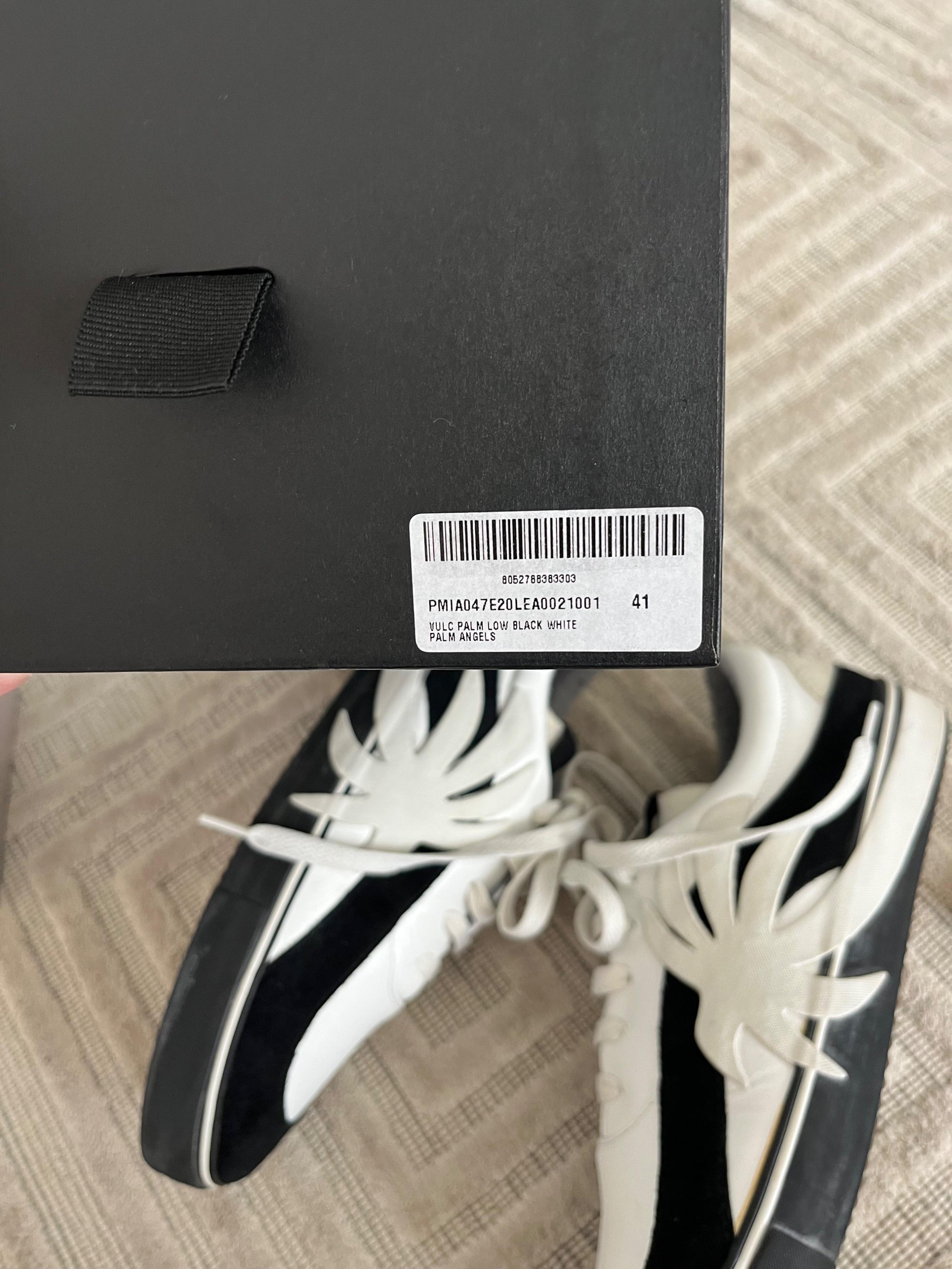 Palm Angels Men's Black And White Sneakers