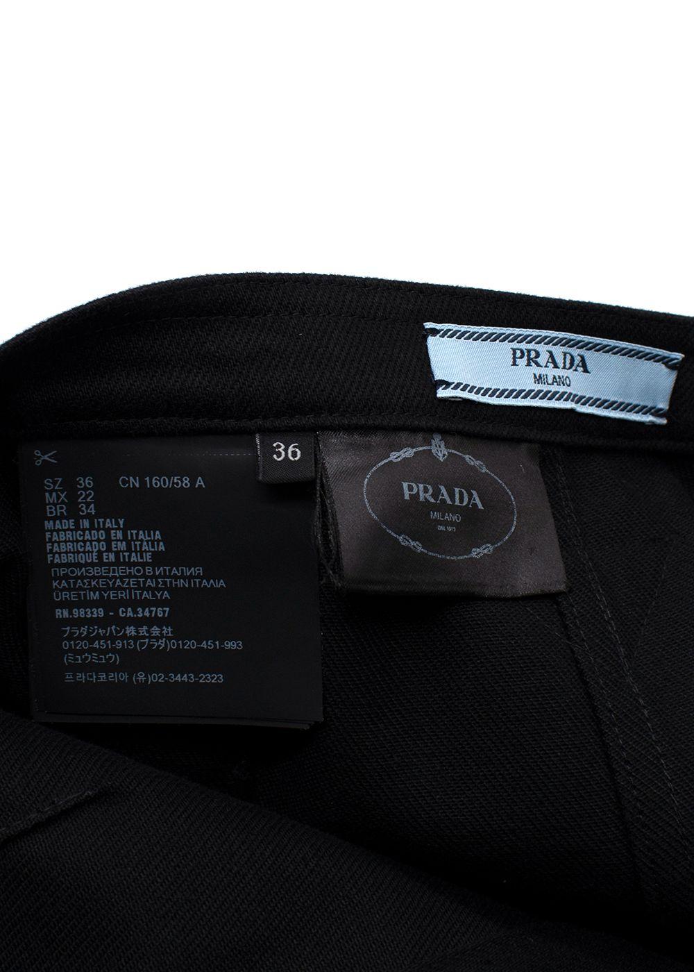 Prada Current Cotton Drill Midi Skirt