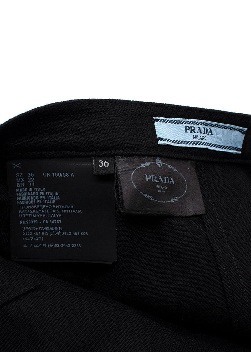 Prada Current Cotton Drill Midi Skirt