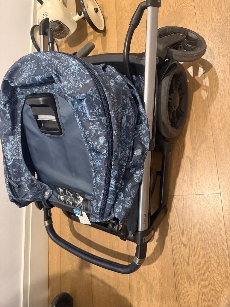 Dior Blue Oblique Dior Baby Stroller