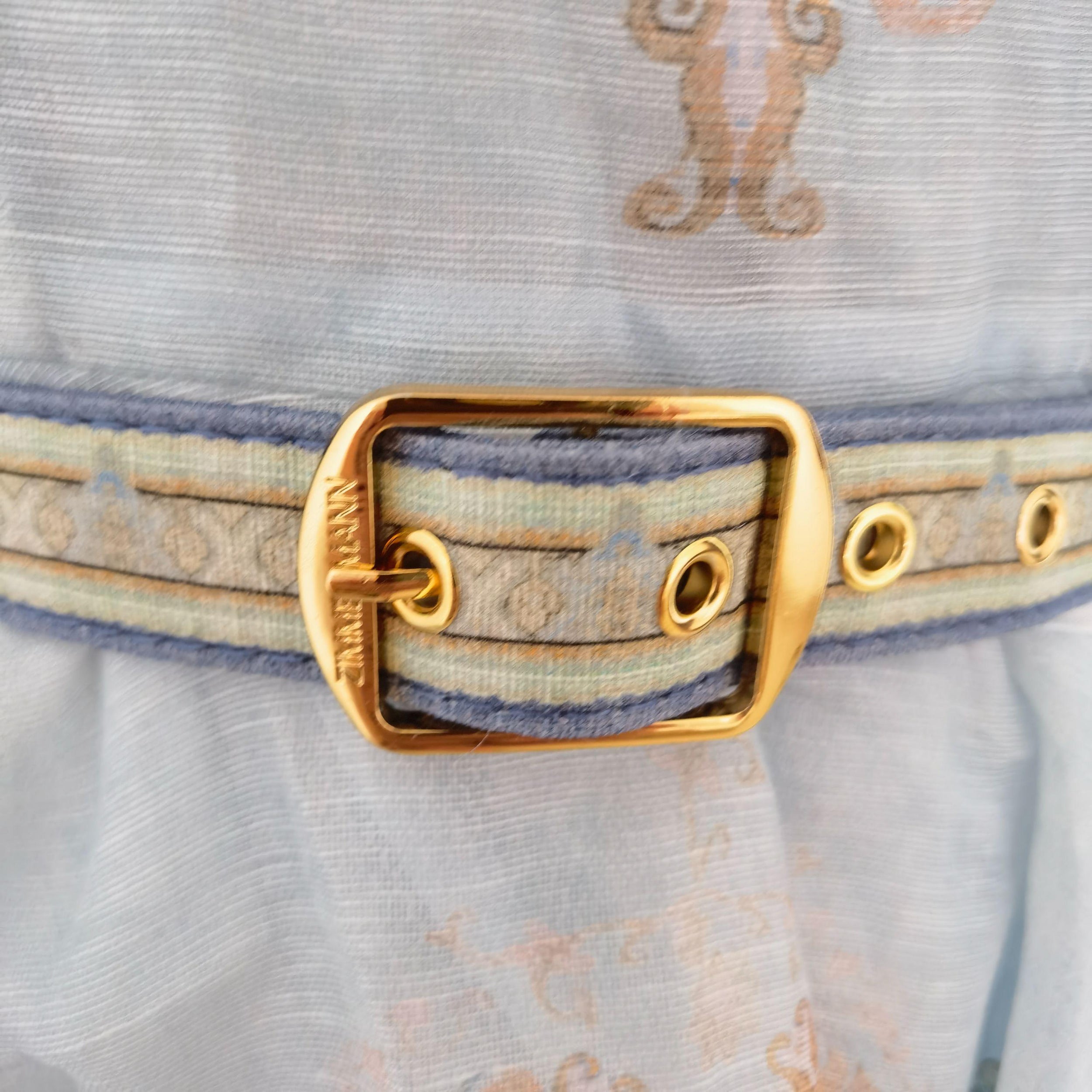Paisley Linen And Organza Dress
