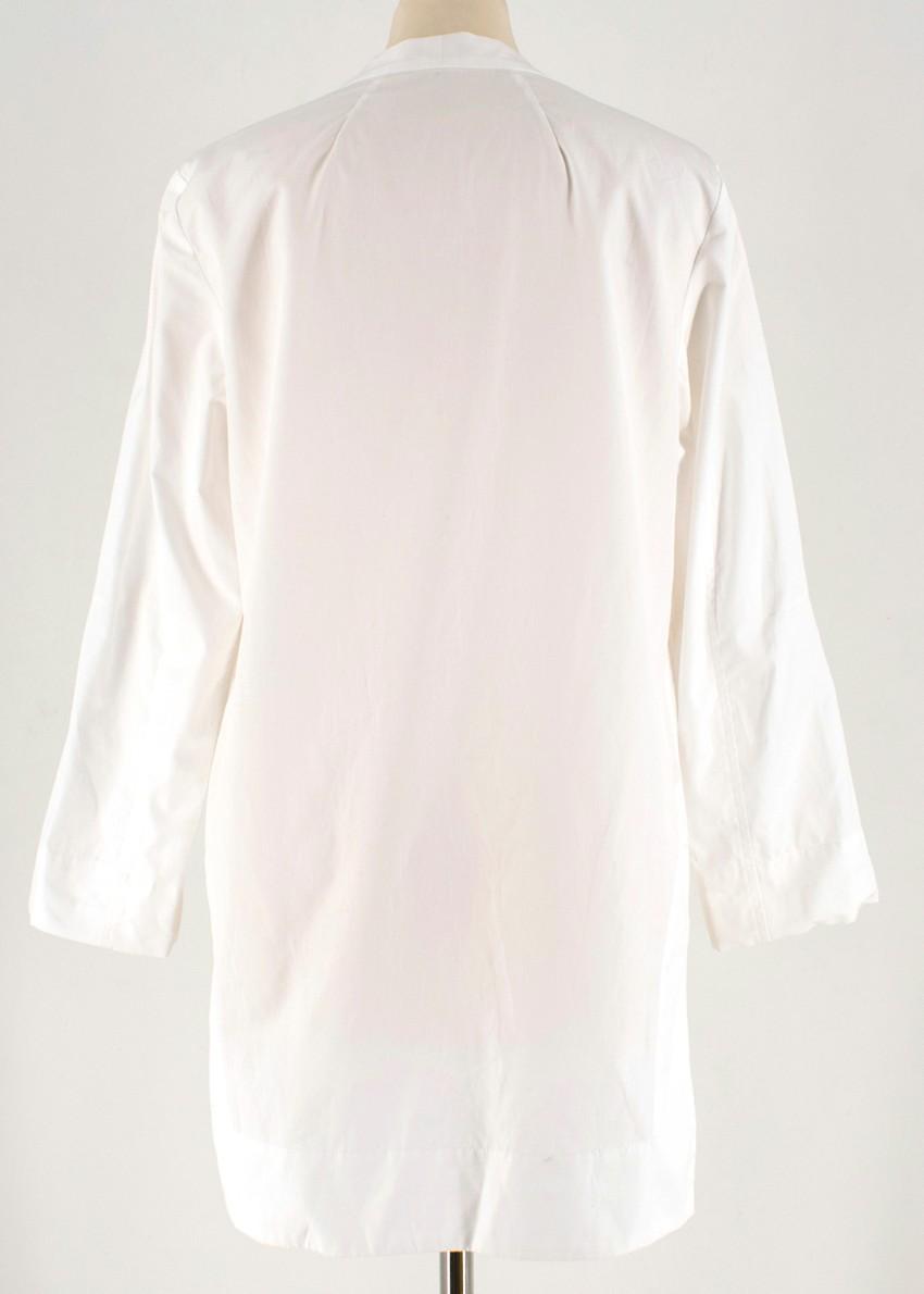 Tome White V-neck Long Sleeve Shirt
